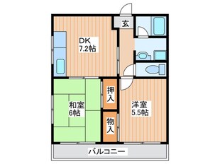 尾野ハイツ幸の物件間取画像